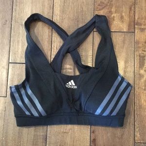 Adidas black sports bra